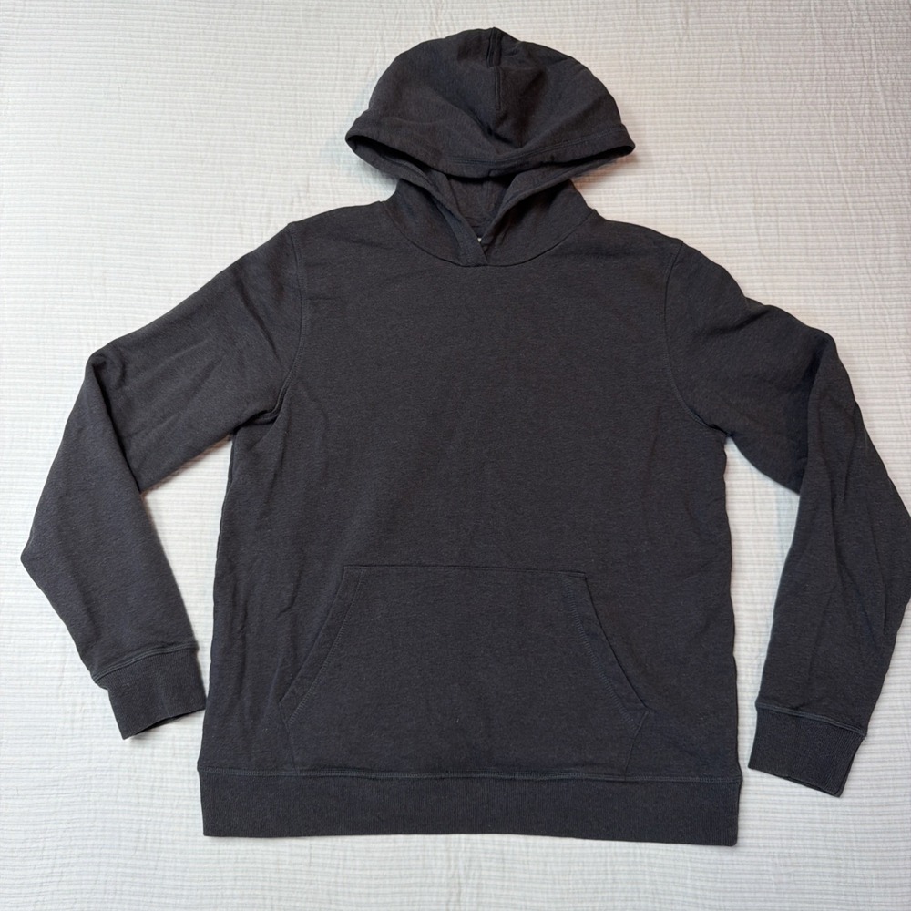 Pact Organic Cotton Pullover Hoodie Sweatshirt Dark Gray Men's Size Medium